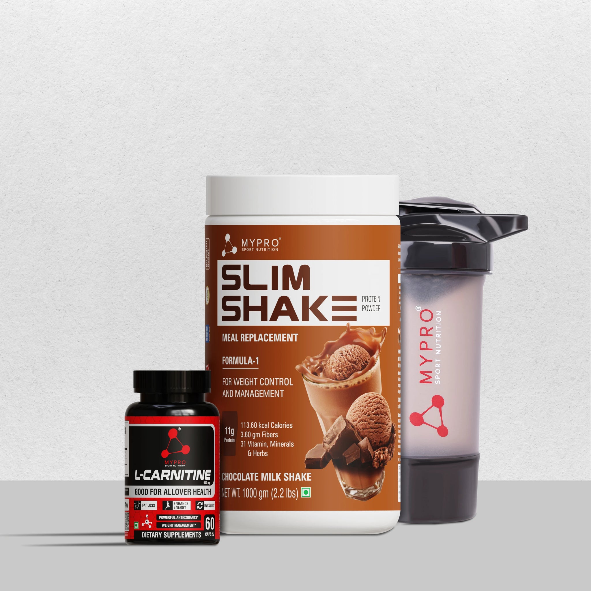 Combo of Slim Shake Meal Replacement Shake + L-Carnitine Capsules & Gy Combo of Slim Shake Meal Replacement Shake + L-Carnitine Capsules & Gy